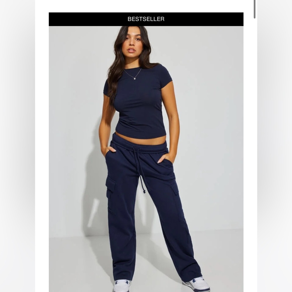 Garage navy cargo sweatpants